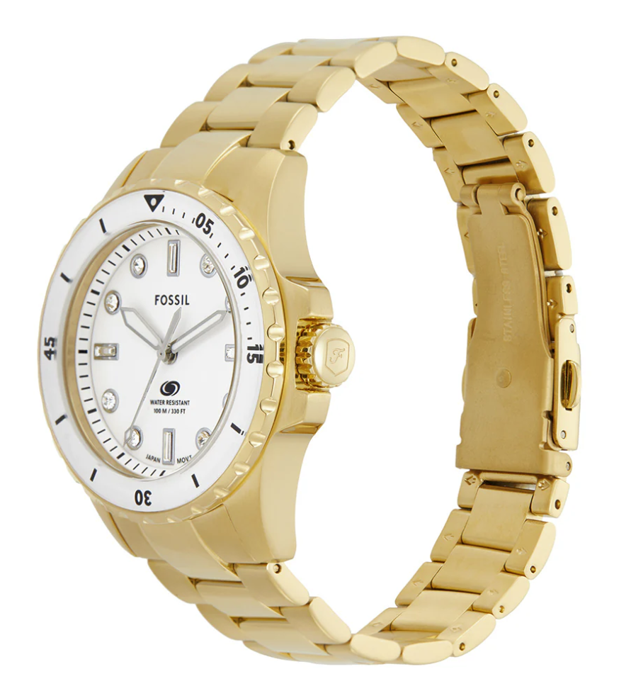 Fossil ES5350 Blue Gold Plated Bracelet Watch