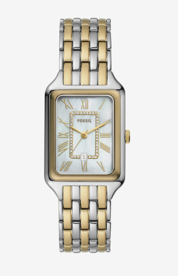 Fossil Raquel Three-Hand Date Two-Tone Stainless Steel Watch ES5305