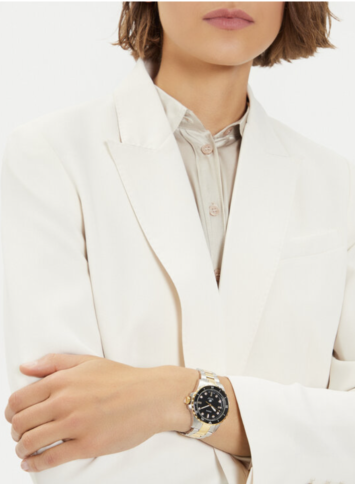Reloj Fossil Blue Dive para mujer, dorado y negro, ES5349