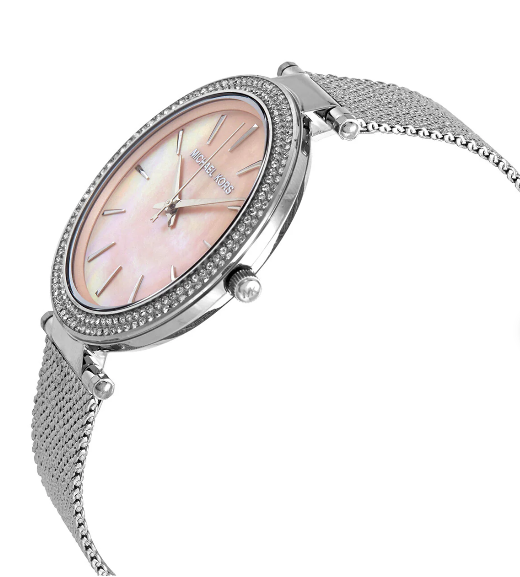 Michael Kors Pyper Pink Mesh Womens Watch MK4518