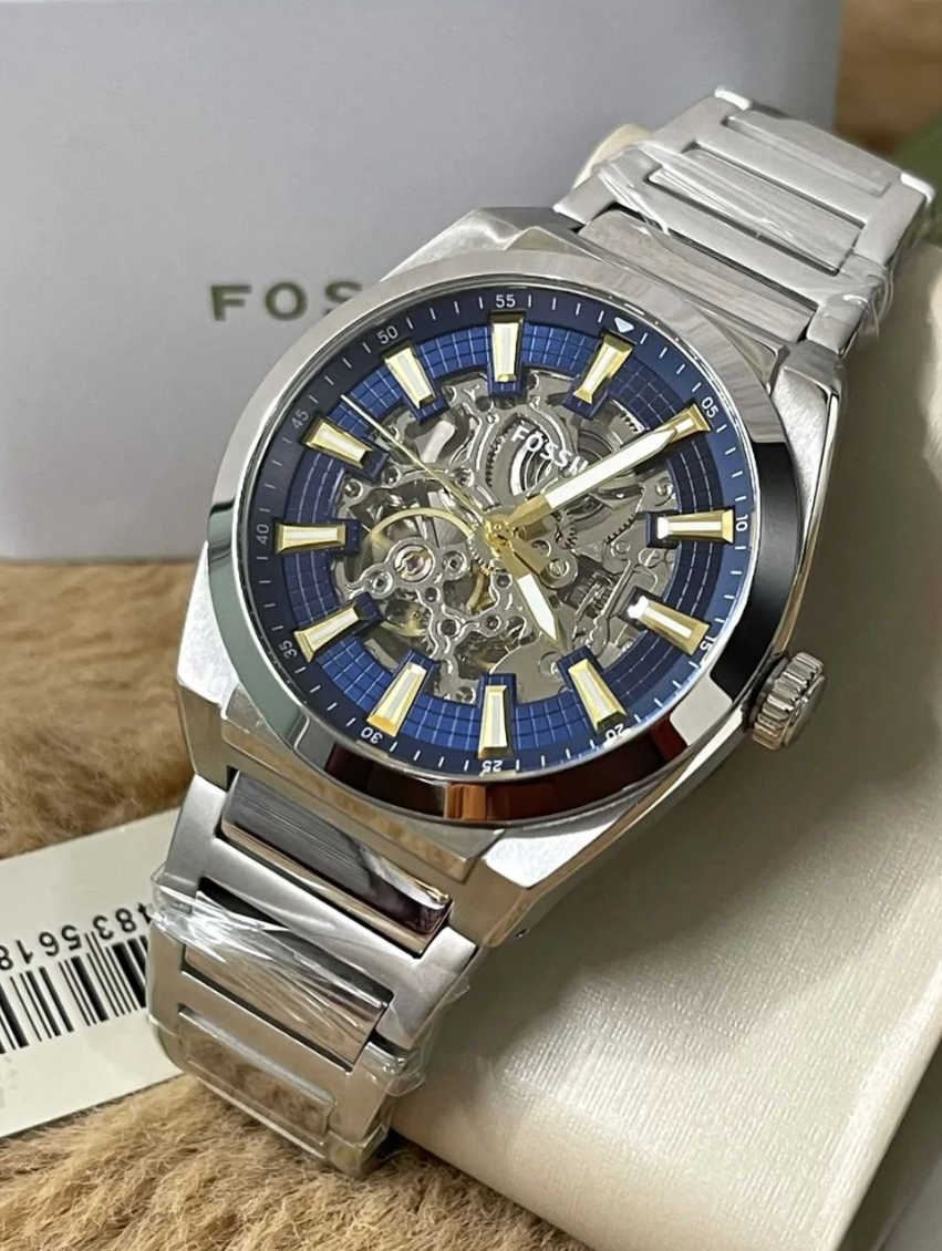 Reloj Fossil Everett automático de acero inoxidable original ME3220