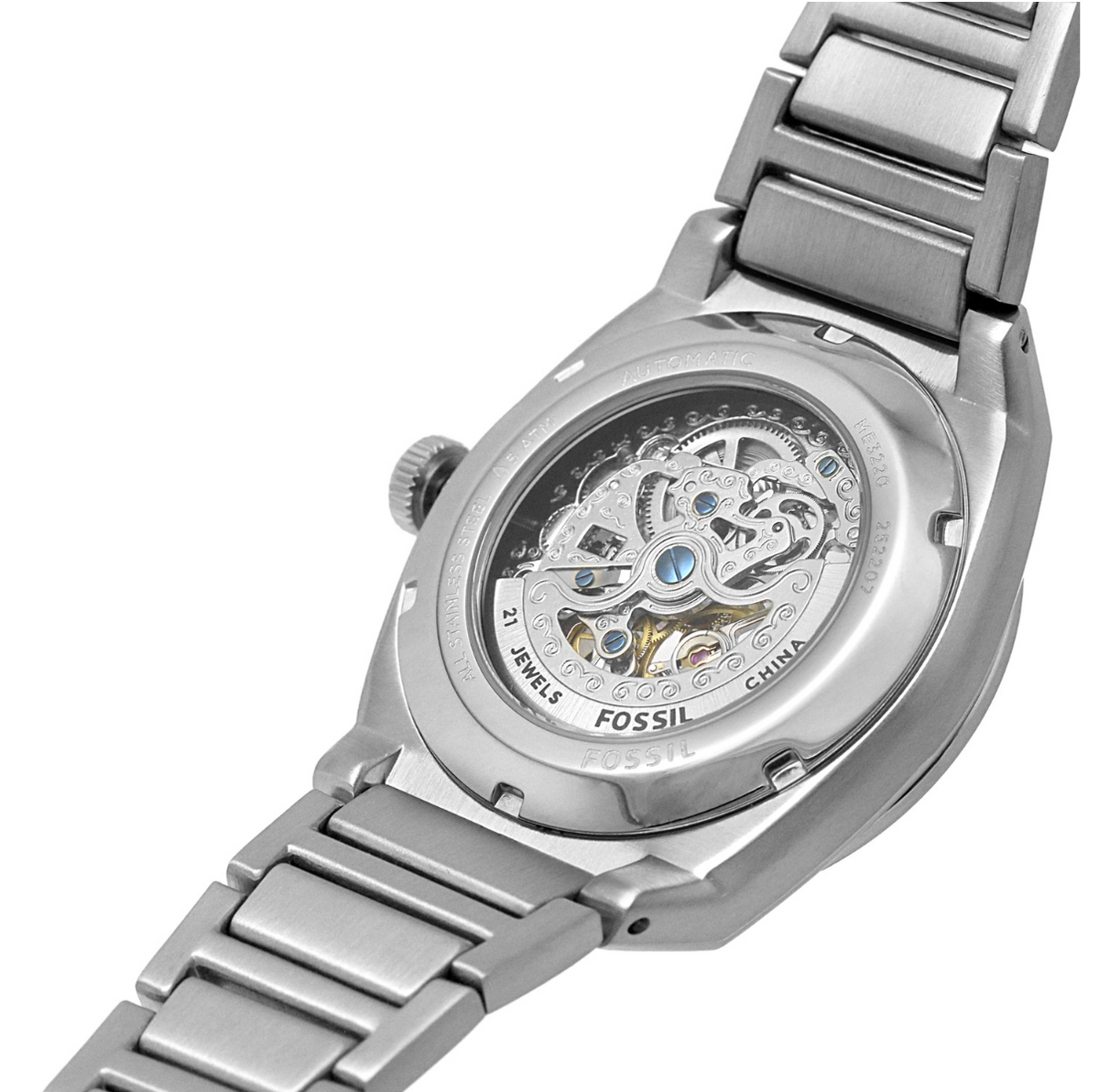 Reloj Fossil Everett automático de acero inoxidable original ME3220
