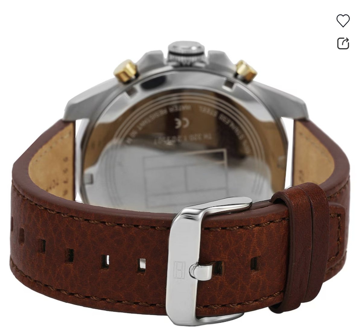 Reloj Tommy Hilfiger para hombre, nuevo y auténtico, con correa de cuero marrón, modelo 1791561