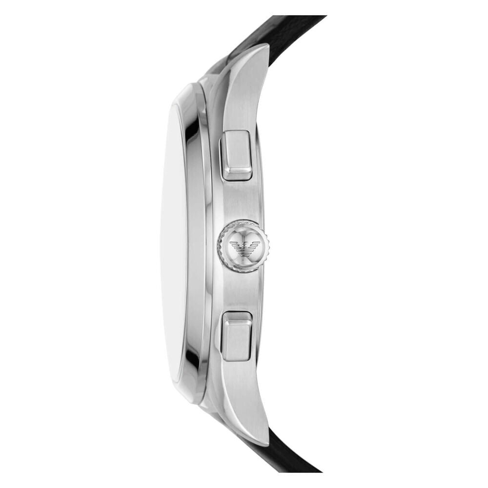 Genuine Emporio Armani Paolo 42mm Black Strap Watch AR11530