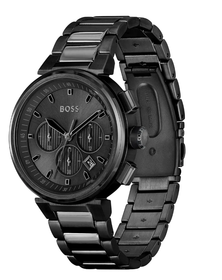 Reloj Boss Watches para hombre, de acero inoxidable con revestimiento IP negro, modelo 1514001