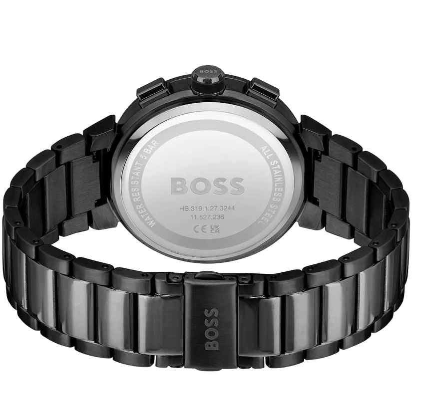 Reloj Boss Watches para hombre, de acero inoxidable con revestimiento IP negro, modelo 1514001