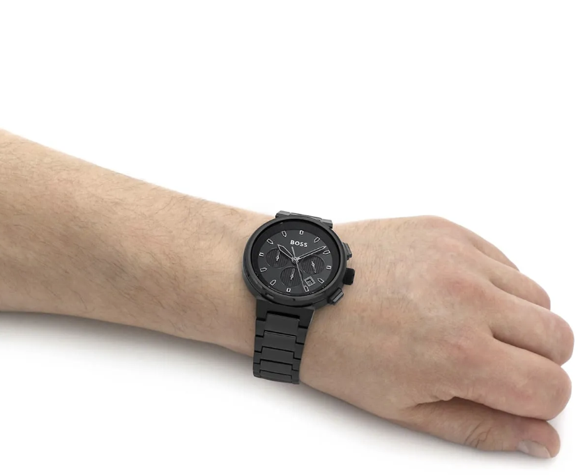 Reloj Boss Watches para hombre, de acero inoxidable con revestimiento IP negro, modelo 1514001