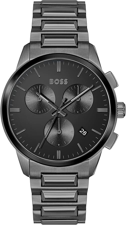 Reloj cronógrafo Hugo Boss Dapper Grey Steel para hombre 1513929