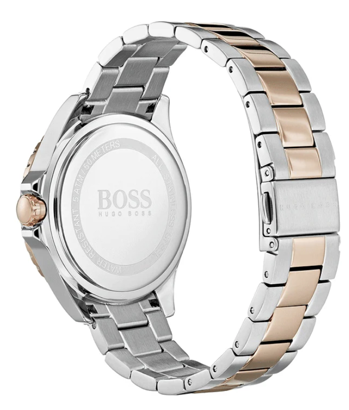 Hugo Boss Ladies Silver/Rose Gold Steel Bracelet Watch 1502446