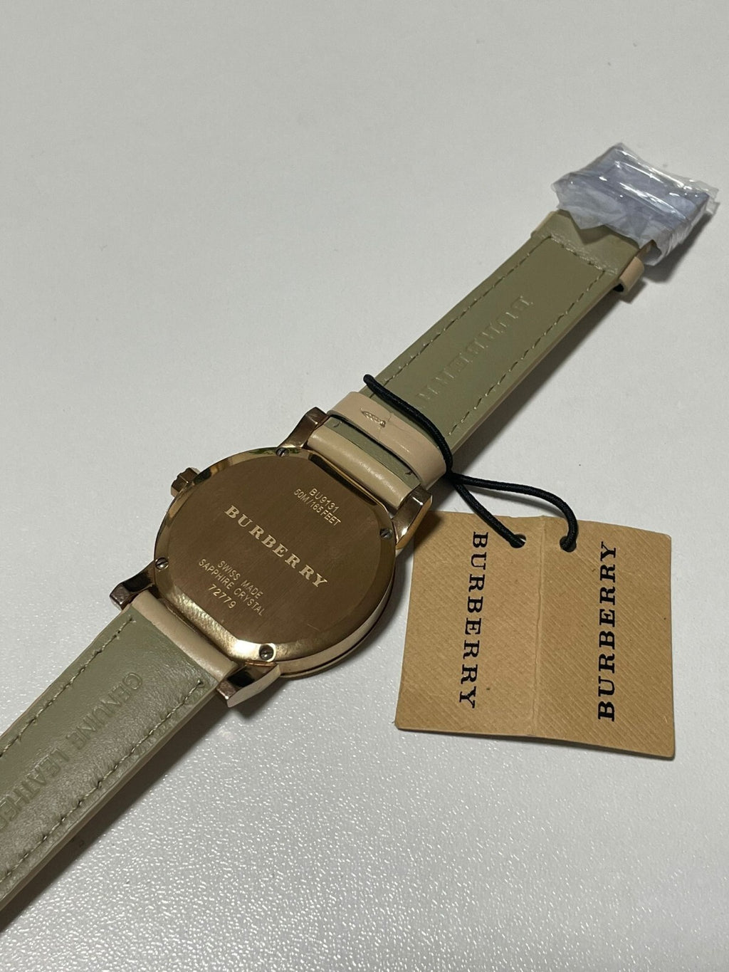 Burberry Womens BU9109 City Classic Beige Leather Strap Watch