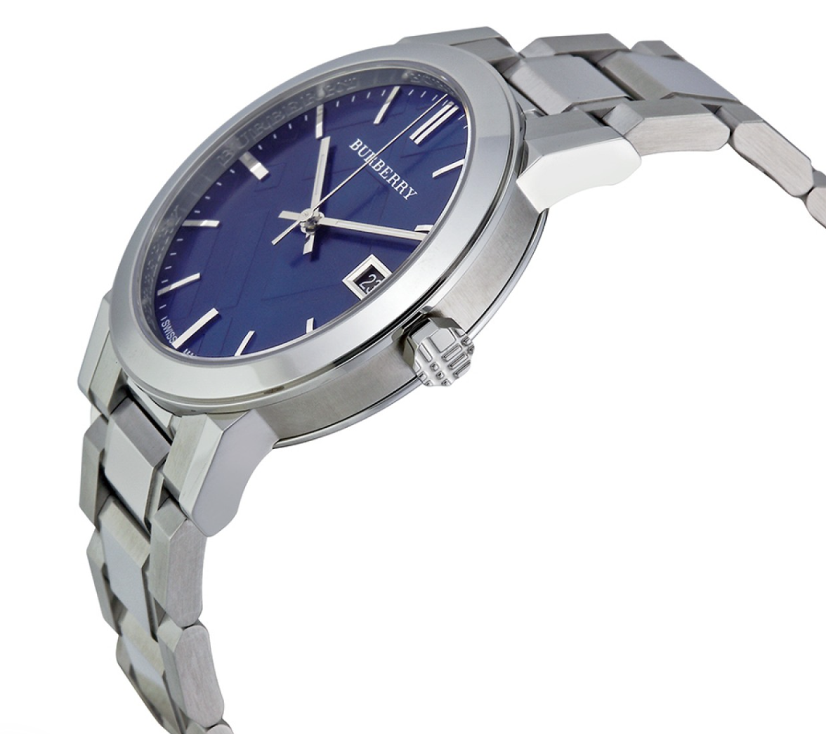 Reloj Burberry BU9031 The City con esfera azul para hombre