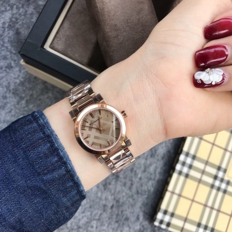 Burberry BU9235 Womens The City Rose Gold 26mm Case Watch