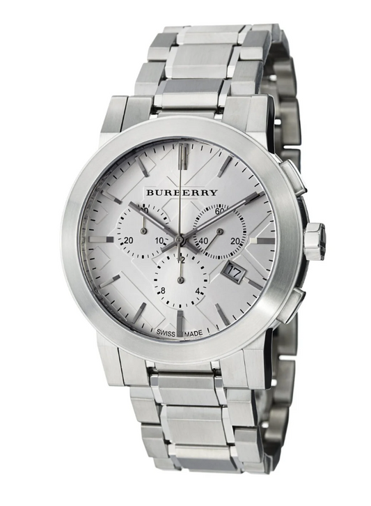Burberry BU9350 Large Check Stainless Steel Bracelet Men's Watch