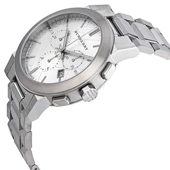 Reloj Burberry BU9350 para hombre, brazalete de acero inoxidable con estampado de cuadros grandes