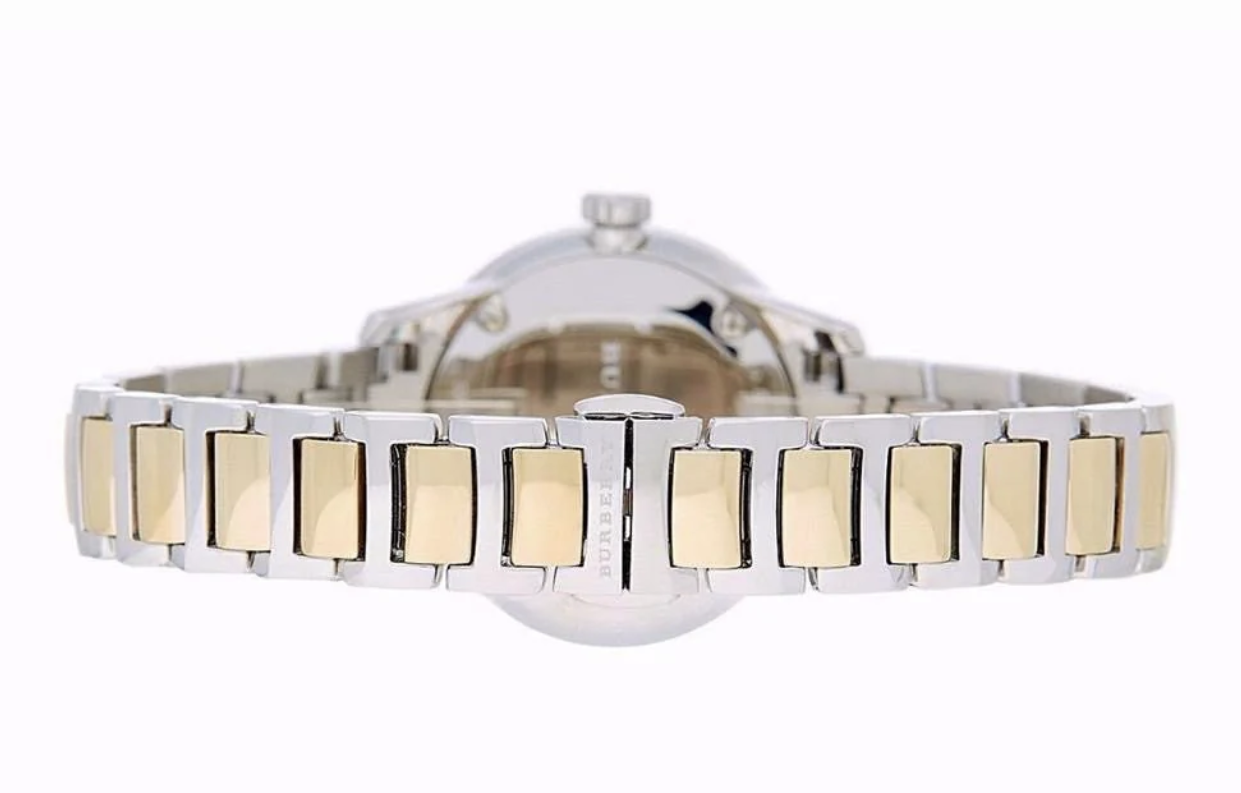 Burberry Womens BU10118 Classic Champagne Gold Dial Two Tone Steel Strap Watch