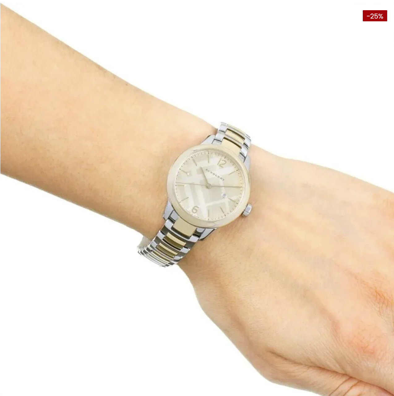 Burberry Womens BU10118 Classic Champagne Gold Dial Two Tone Steel Strap Watch