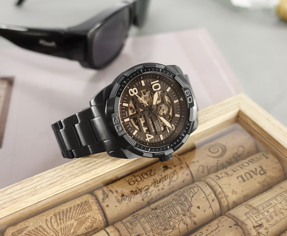 Fossil Bronson Automatic ME3256 Black Stainless Steel Watch