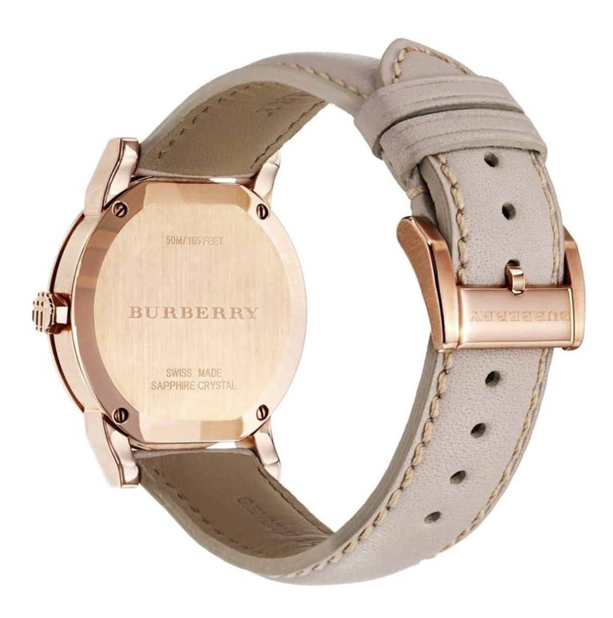 Reloj Burberry The City Diamond para mujer, 34 mm, oro rosa, BU9131