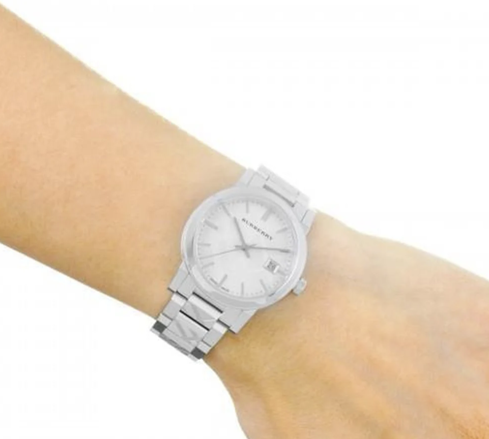 Burberry The City Ladies Silver 34mm Watch BU9144