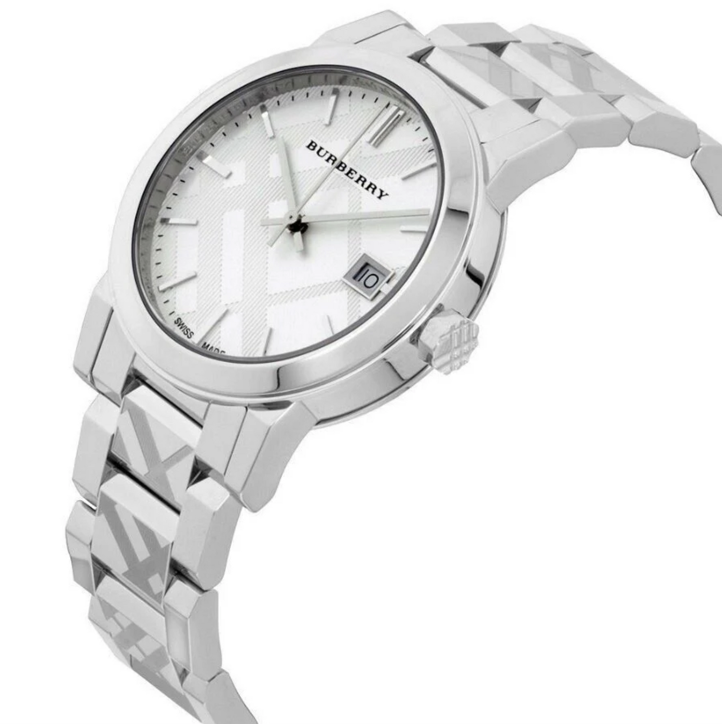 Burberry The City Ladies Silver 34mm Watch BU9144