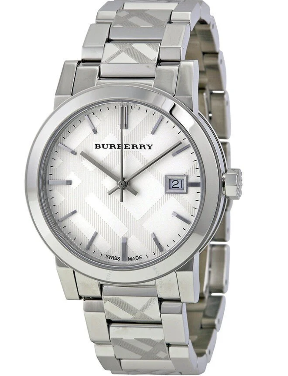 Burberry The City Womens Silver 34mm Watch BU9144