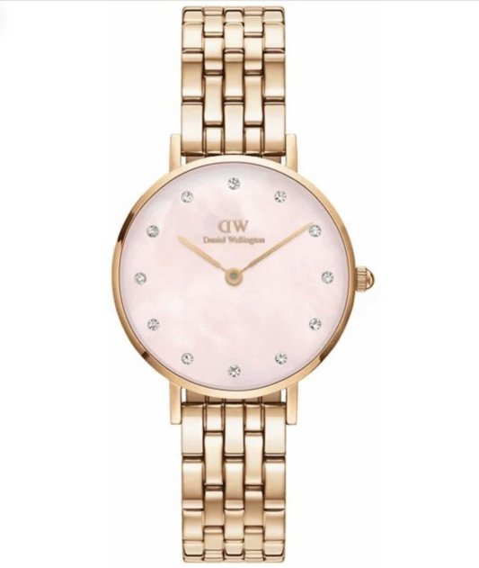 Daniel Wellington DW00100617 Petite Lumine Ladies Watch Pink Mother Of Pearl