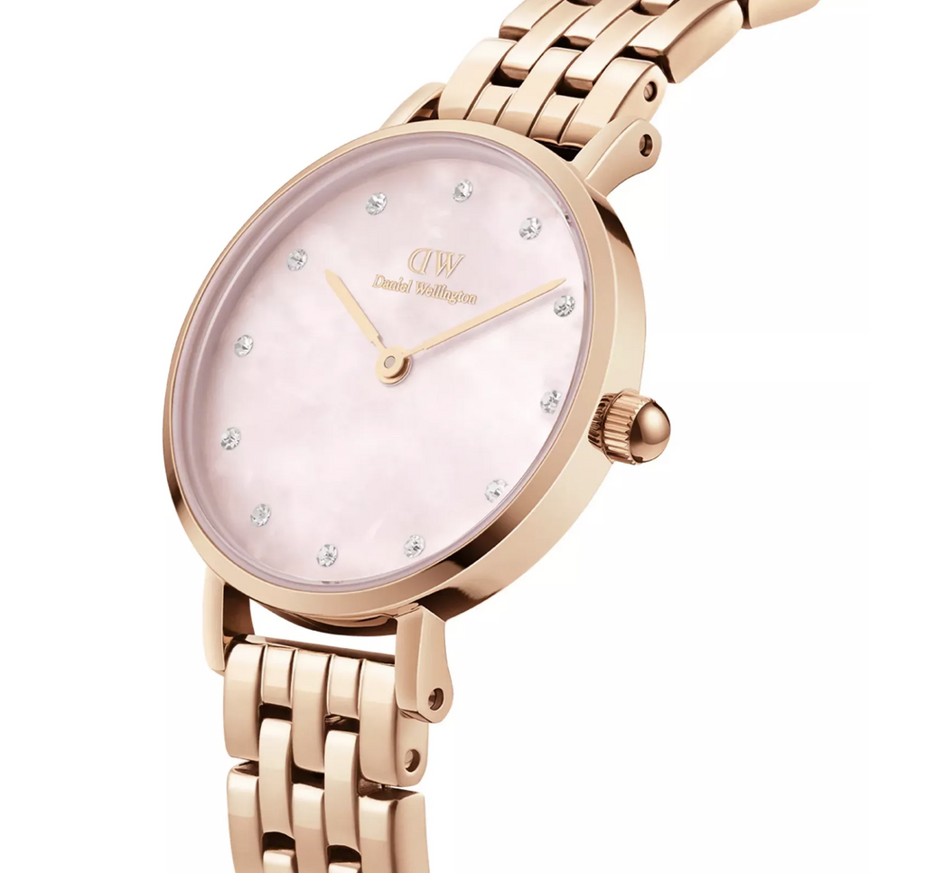 Daniel Wellington DW00100617 Petite Lumine Womens Watch Pink Mother Of Pearl