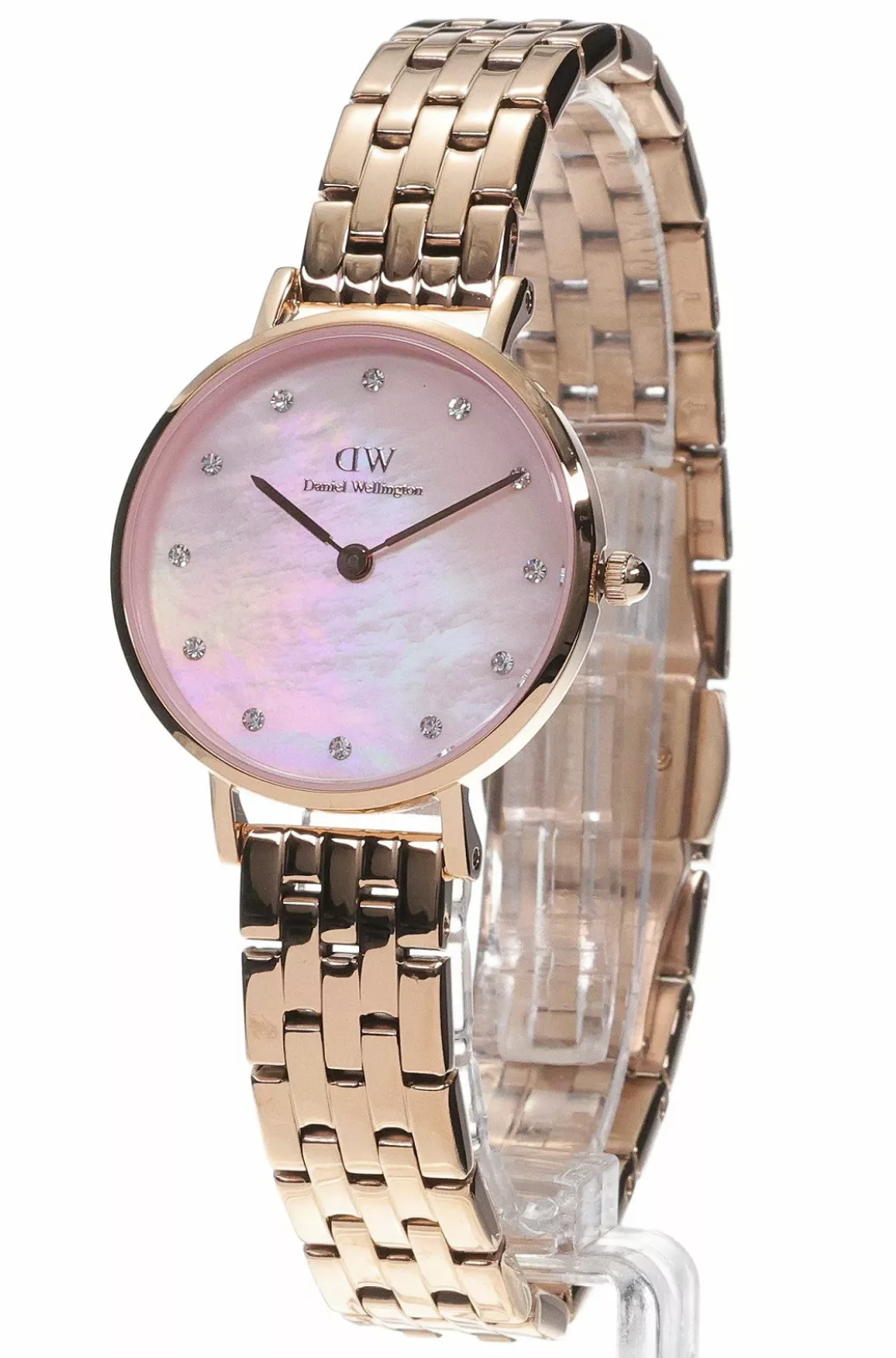Daniel Wellington DW00100617 Petite Lumine Ladies Watch Pink Mother Of Pearl
