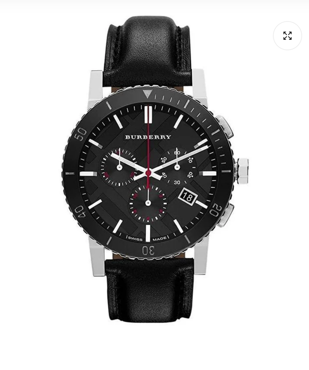 Reloj cronógrafo Burberry para hombre The City negro BU9382
