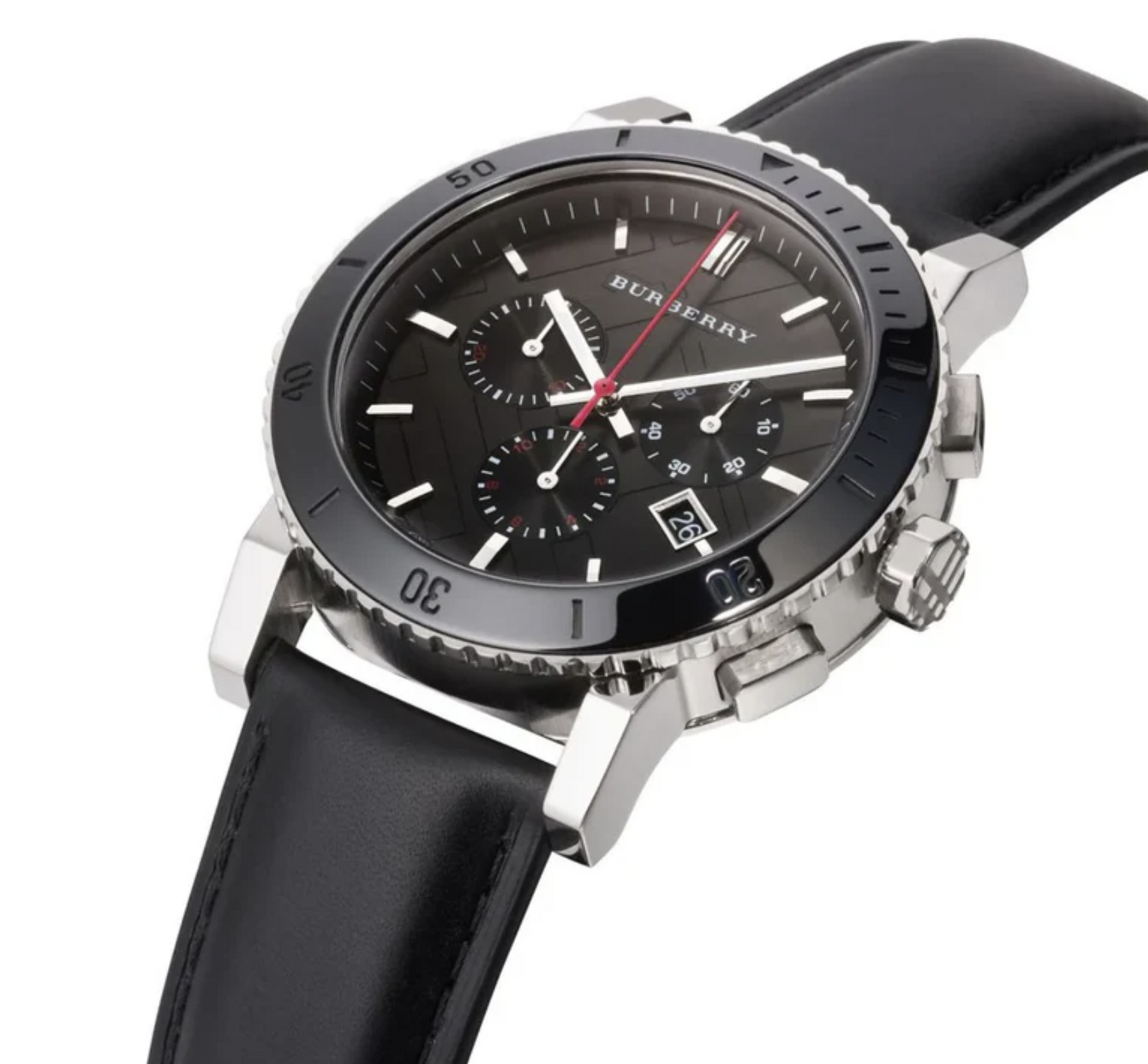 Reloj cronógrafo Burberry para hombre The City negro BU9382