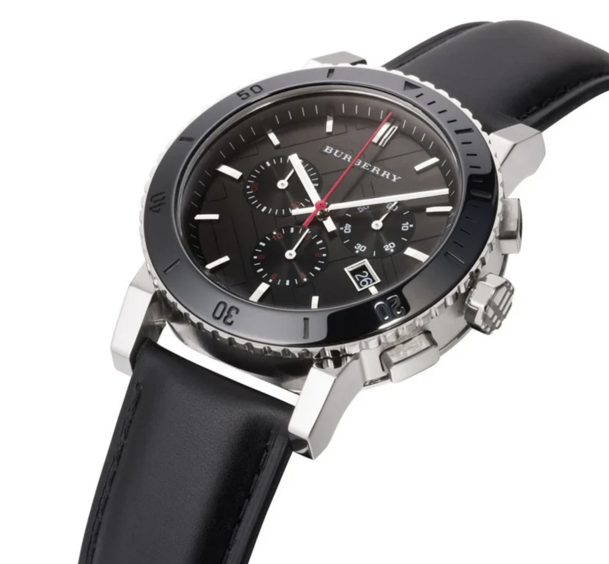 Reloj cronógrafo Burberry para hombre The City negro BU9382
