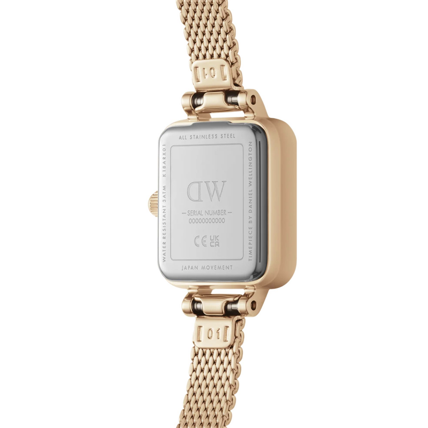 Daniel Wellington DW00100651 Quadro Micro Rose Gold 16mm Ladies Watch