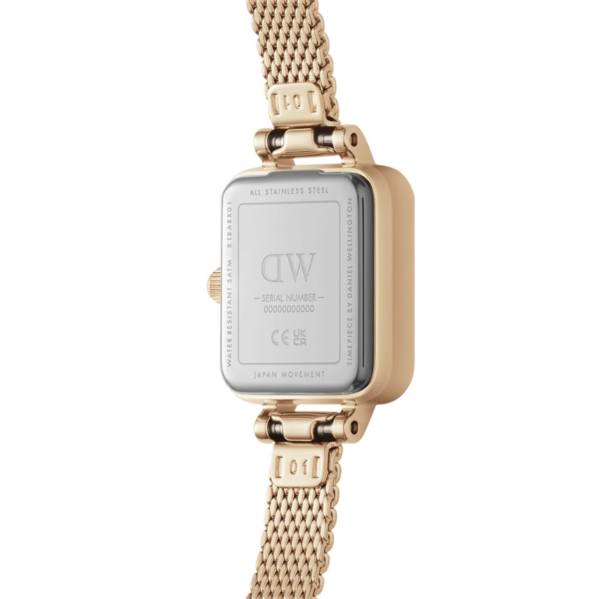 Daniel Wellington DW00100651 Quadro Micro Rose Gold 16mm Womens Watch