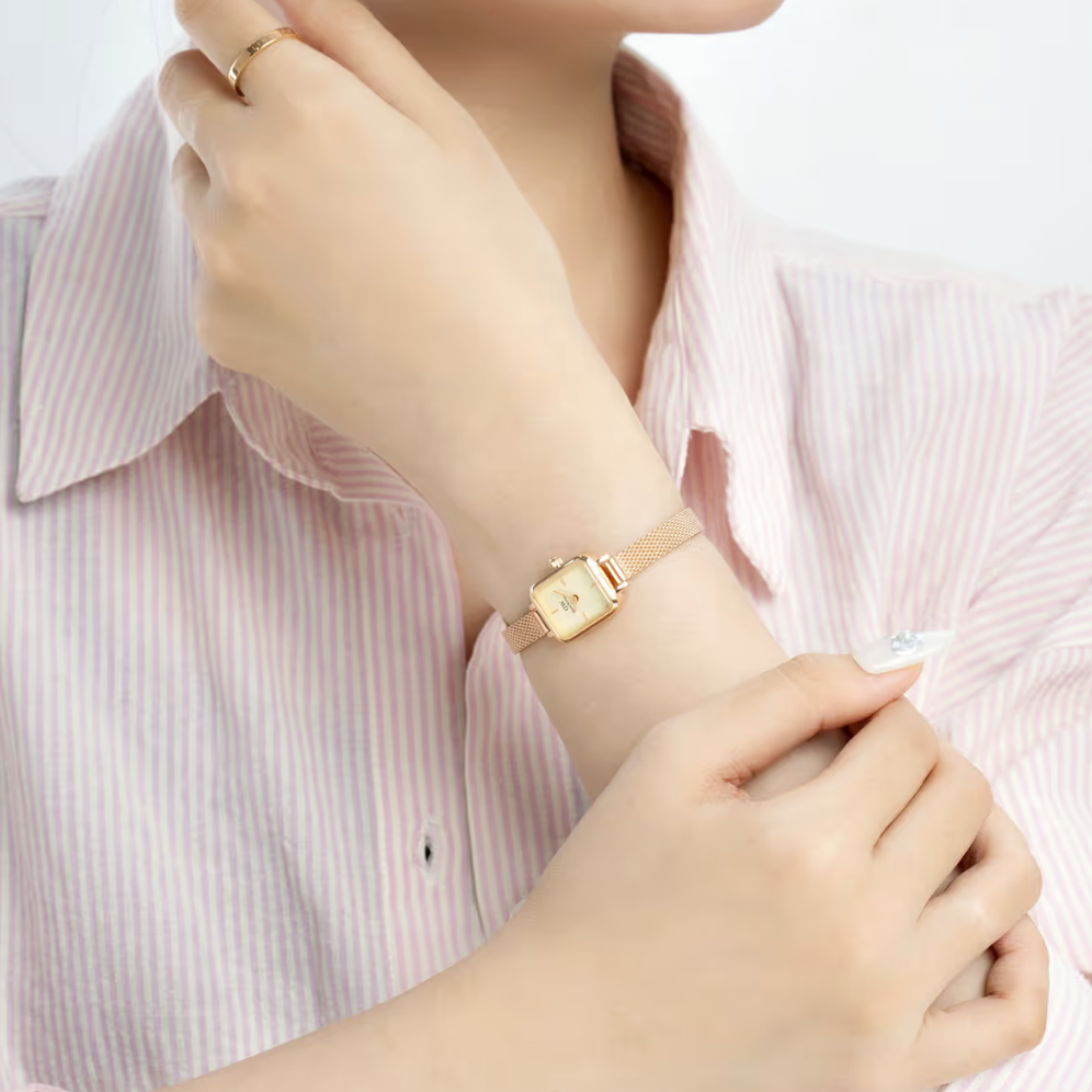 Daniel Wellington DW00100651 Quadro Micro Rose Gold 16mm Womens Watch