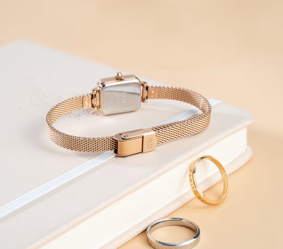 Daniel Wellington DW00100651 Quadro Micro Rose Gold 16mm Womens Watch
