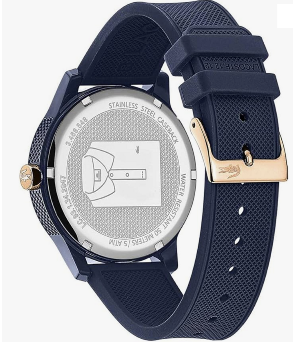 Lacoste Mens 2011011 Navy Blue Silicone Watch