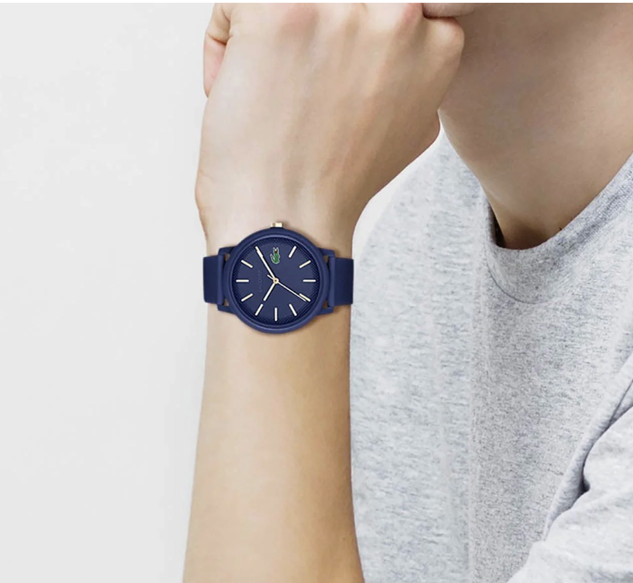 2010987 Lacoste Mens Blue Silicone Strap Watch