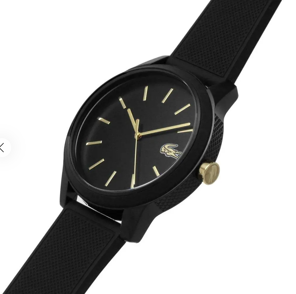 Lacoste 2011010 12.12 Mens Black With Gold Watch