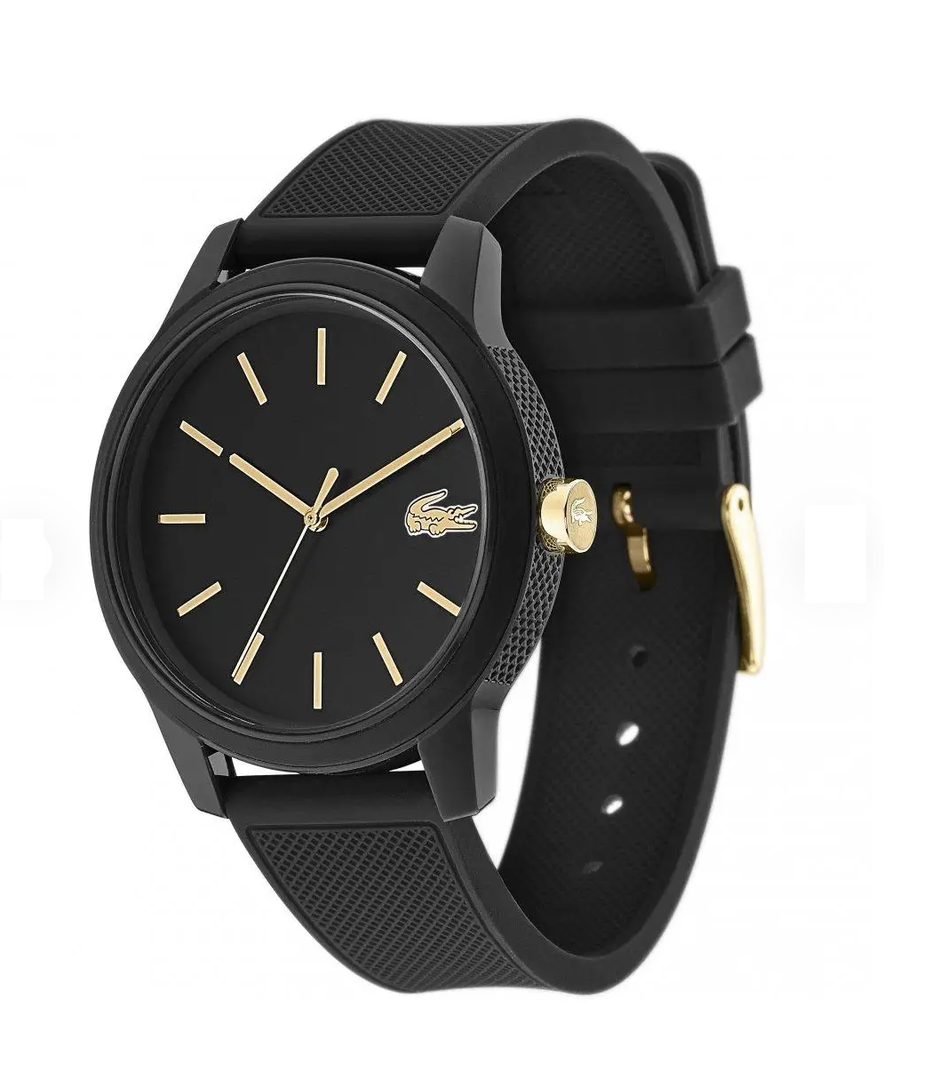 Lacoste 2011010 12.12 Mens Black With Gold Watch