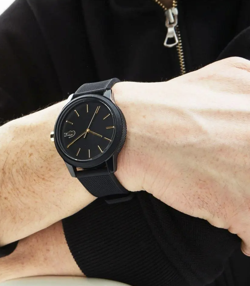 Lacoste 2011010 12.12 Mens Black With Gold Watch