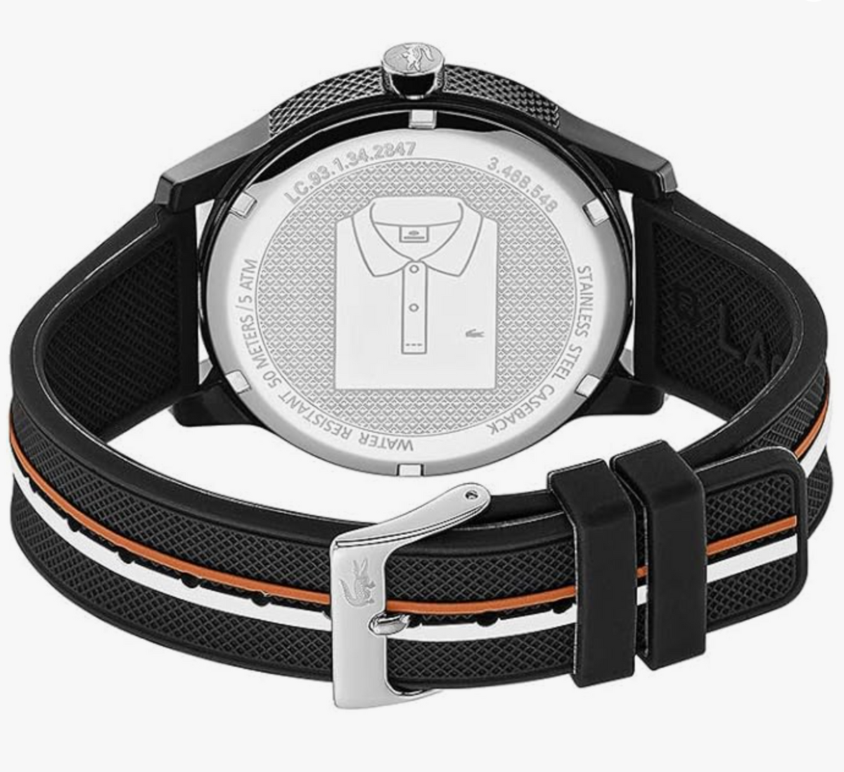 Lacoste 2011071 12.12 Black Silicone Mens Watch