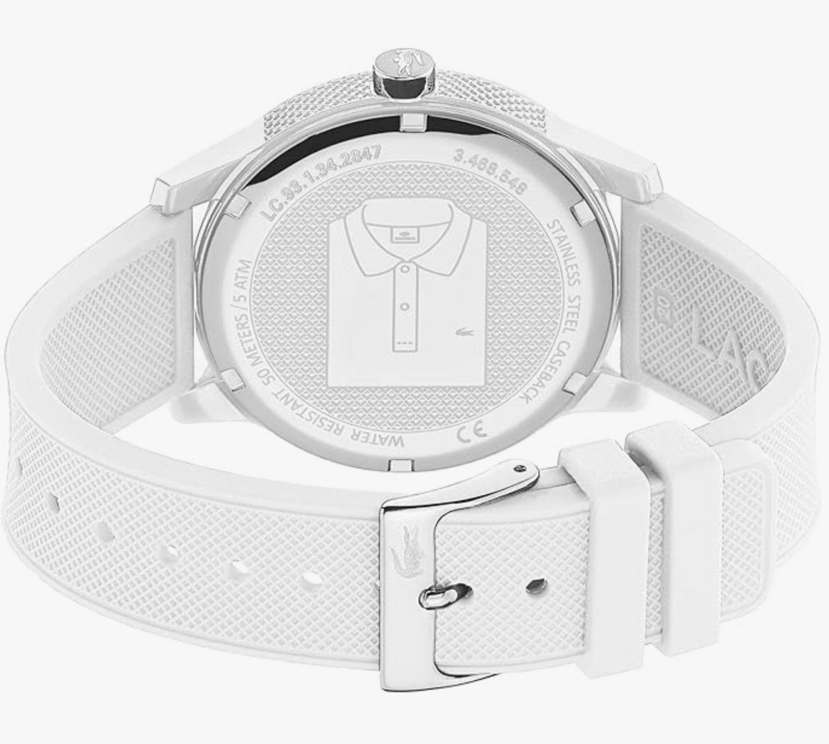 Lacoste Mens 12.12 2011039 All White Quartz Watch