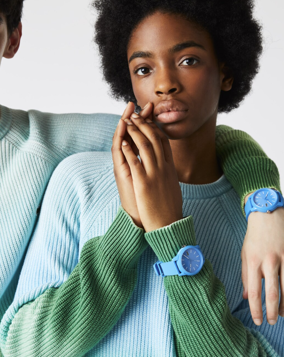 Unisex Lacoste 2011193 L.12.12 3 Hands Blue Silicone Watch