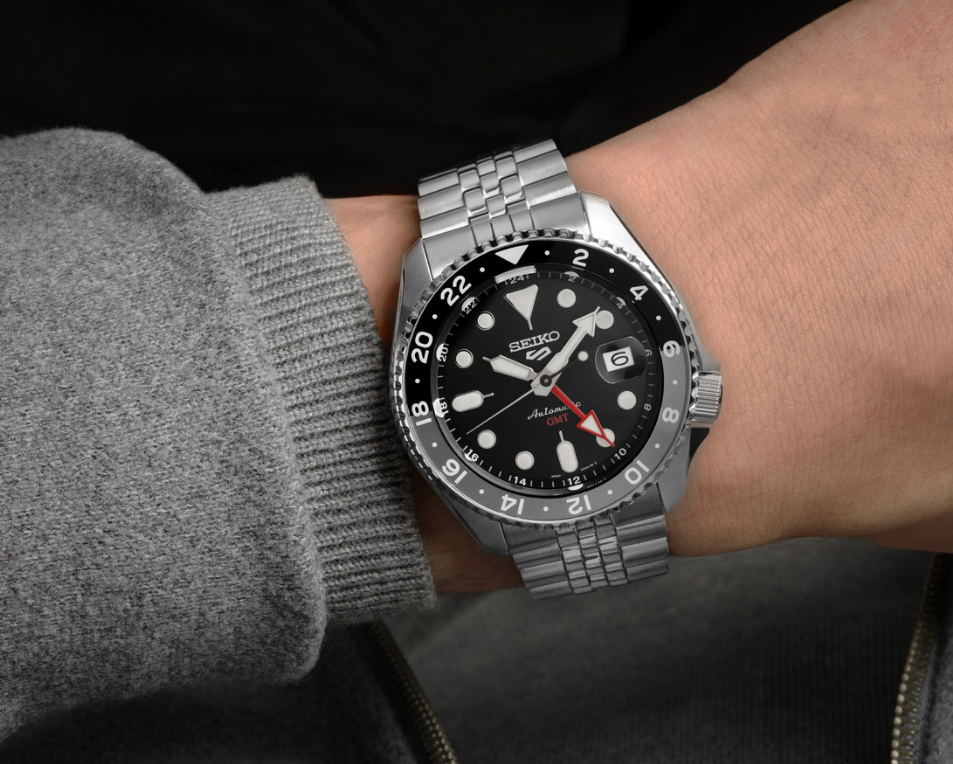 Seiko 5 SSK001K1 Sports Black Grape GMT Automatic Watch
