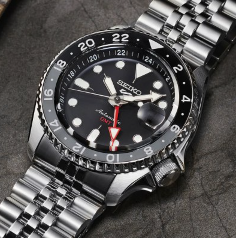Seiko 5 SSK001K1 Sports Black Grape GMT Automatic Watch