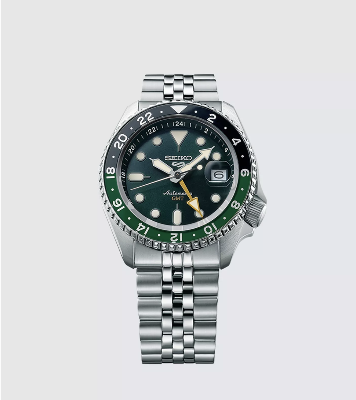 Seiko SSK035K1 Mens 5 Sports SKX GMT Date Automatic Bracelet Strap Watch