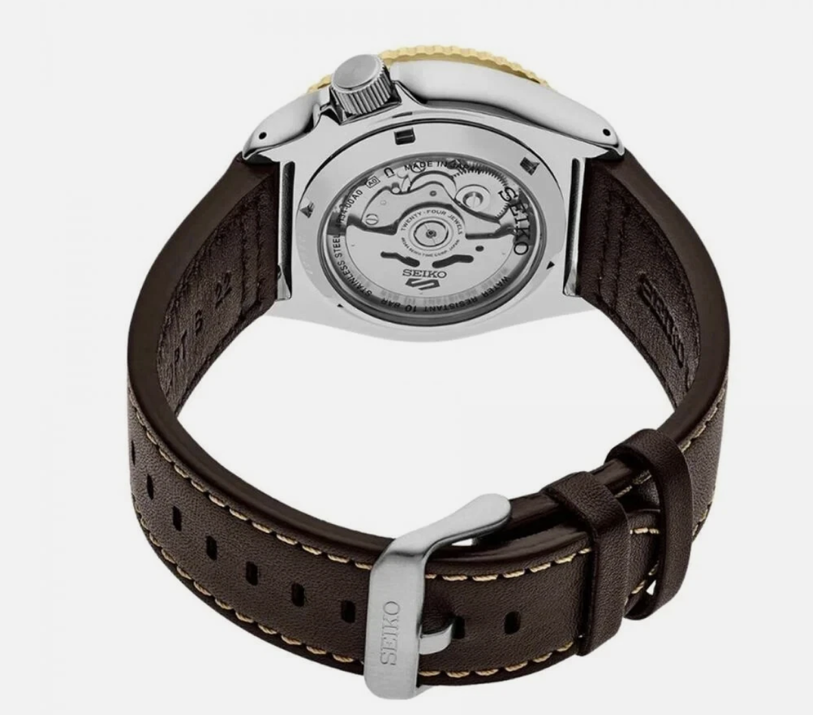 Seiko SSK036K1 5 Sports SKX GMT 42.5mm Mens Mocha Watch