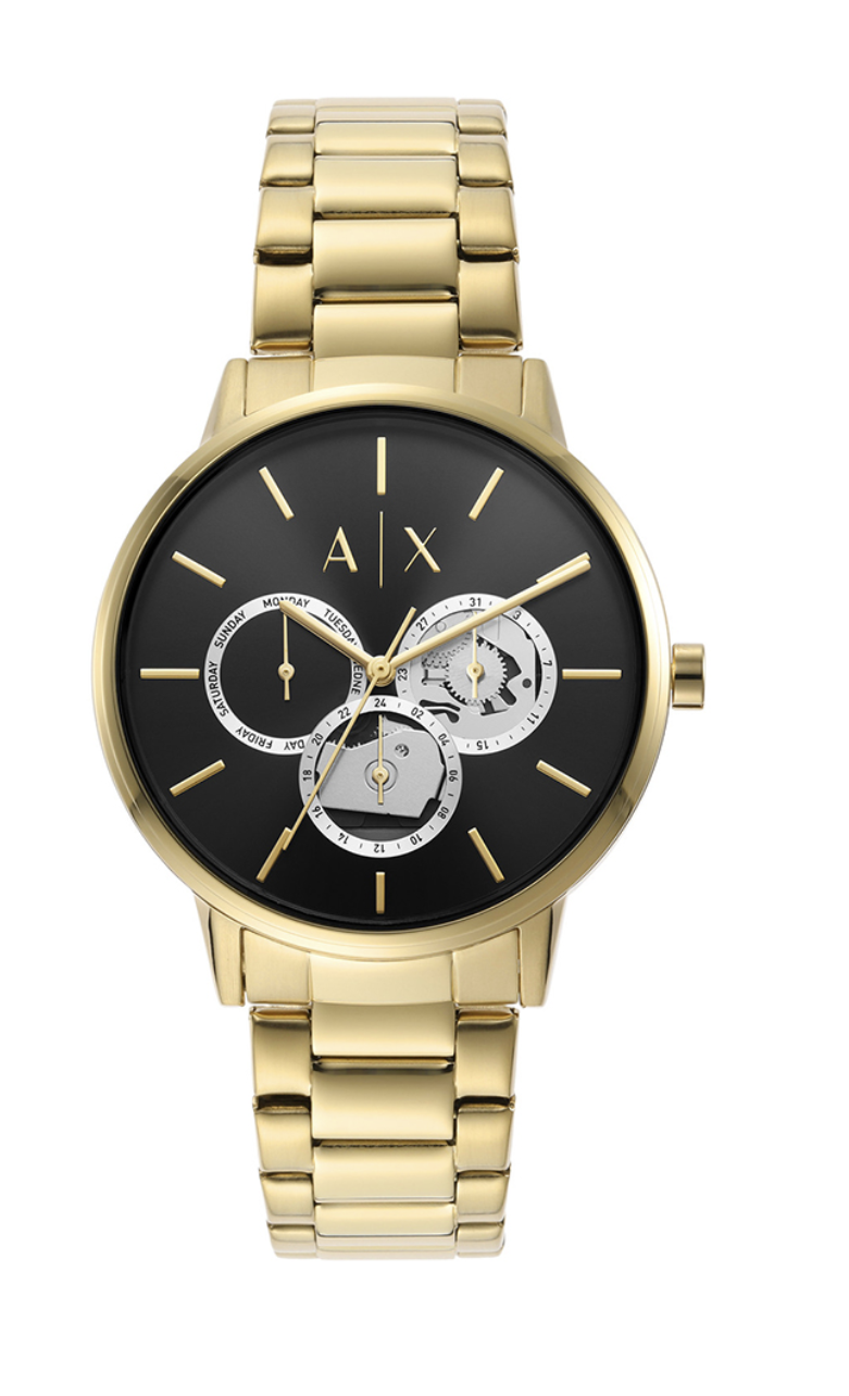 AX2747 Armani Exchange Cayde Mens Gold Bracelet Chronograph Watch