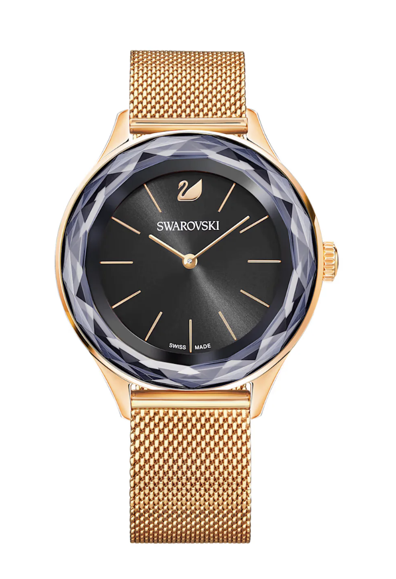 Swarovski Ladies Watch Octea Nova Mini Rose Gold Black 5430424