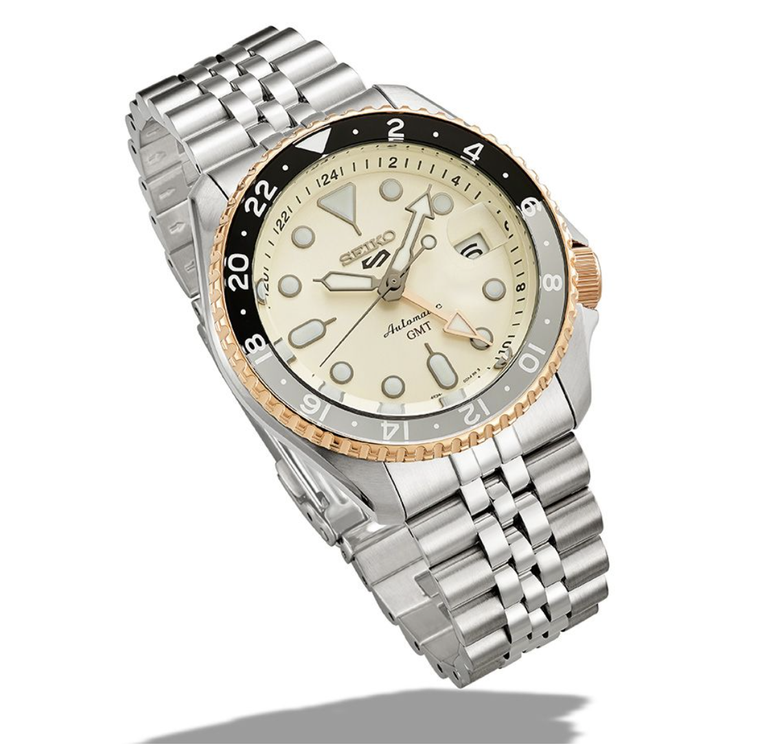 Seiko 5 Sports GMT Sunrise Dial Mens Watch SSK046K1